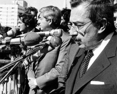 Raúl Alfonsín, primer presidente electo en esta era de 40 años de democracia.